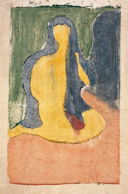 标准法案`Sittende akt (1915) by Edvard Munch