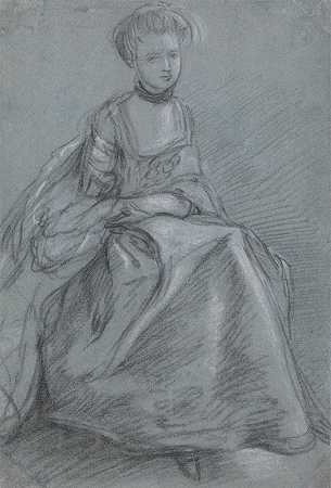 坐着的女人`A Woman Seated (ca. 1760) by Thomas Gainsborough