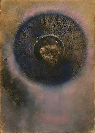 光环中的头`Head within an Aureole (about 1894–1895) by Odilon Redon