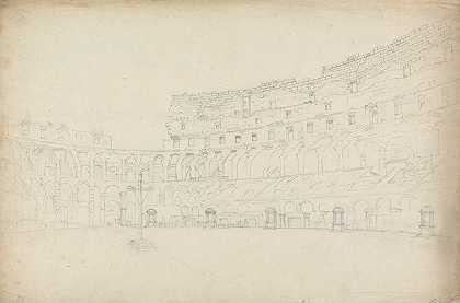 罗马室内斗兽场`Interior Colosseum, Rome (1818) by Isaac Weld