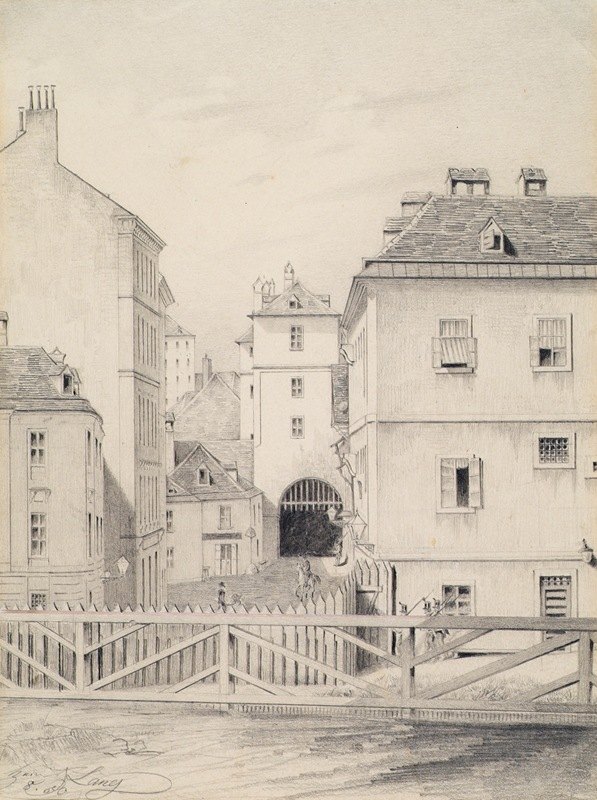 维也纳的阉割者`Das Neutor in Wien (1860) by Heinrich Lang