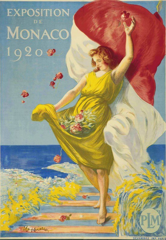 摩纳哥博览会`Exposition De Monaco (1920) by Leonetto Cappiello