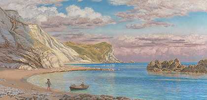 多塞特海岸军人码头`Man of War Docks, Coast of Dorset by John Brett