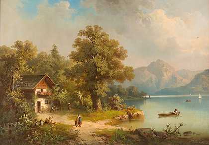 在卢塞恩湖`At Lake Lucerne by Guido Hampe