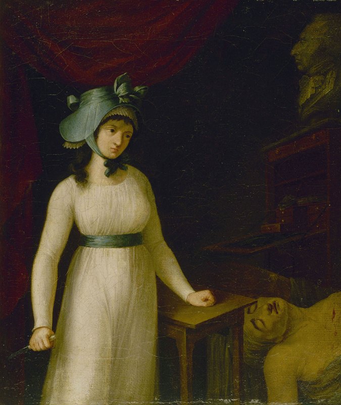 夏洛特·科迪（Charlotte Corday，1768-1793）临终时的肖像谋杀Marat`Portrait de Charlotte Corday (1768~1793) au moment où elle vient dassassiner Marat (1793)