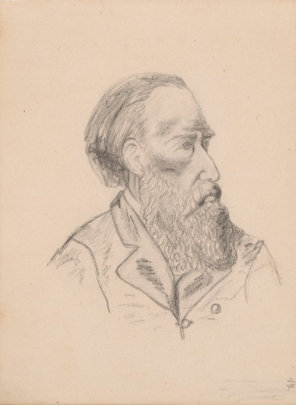 若泽夫·伊格纳西·克拉舍夫斯基肖像（1812-1887）`Portrait of Józef Ignacy Kraszewski (1812–1887) (1880~1881) by Stanisław Wyspiański