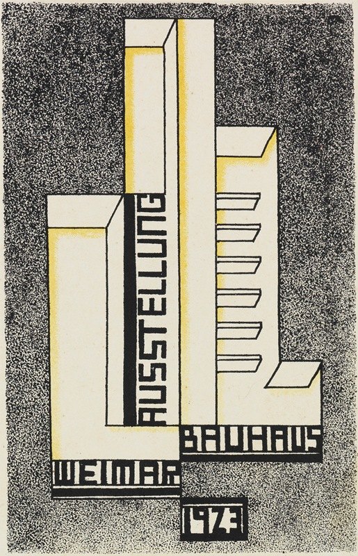 包豪斯明信片`Bauhaus~Postkarte (1923) by Wolfgang Molnar
