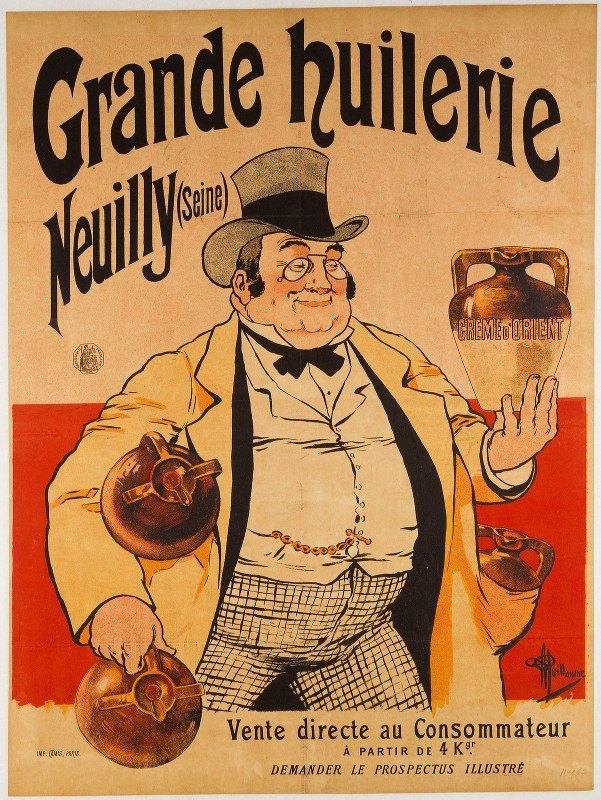 格兰德·惠勒里·诺伊利（塞纳河）`Grande Huilerie Neuilly (Seine) (1890~1900) by Albert Guillaume