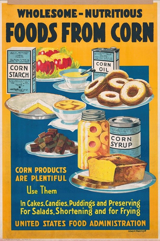 健康营养的玉米食品`Wholesome – nutritious foods from corn (1918) by Lloyd Harrison