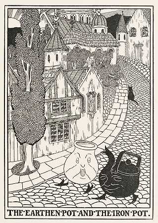 陶罐和铁罐`The Earthen Pot and the Iron Pot (1900) by Percy J. Billinghurst
