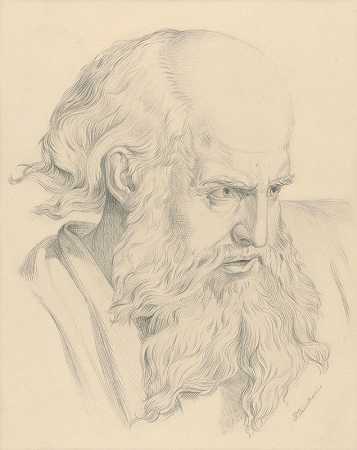 老人的头`The head of an old man by František Klimkovič