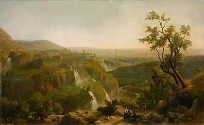 Tivoli景观`View of Tivoli (1871) by Franz Knébel The Younger