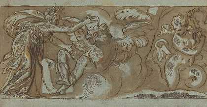 塞勒斯把阿斯卡拉弗变成了一只凶兆鸟`Ceres Changing Ascalaphus into a Bird of Evil Omen by Paolo Farinati