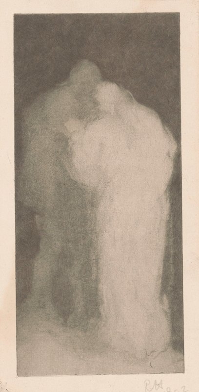 两个站着的人像，在Matthijs Maris之后`Twee staande figuren,after Matthijs Maris (1892) by Richard Nicolaüs Roland Holst