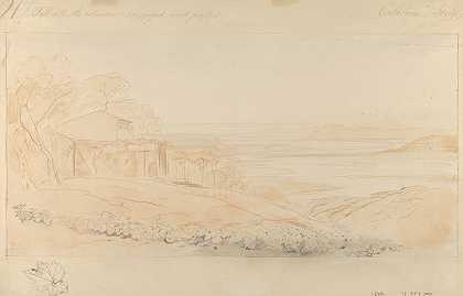 意大利卡拉布里亚Pentedatelo`Pentedatelo, Calabria, Italy (1847) by Edward Lear