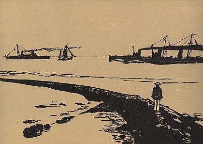 海的`Marine (1907) by Wilhelm Laage