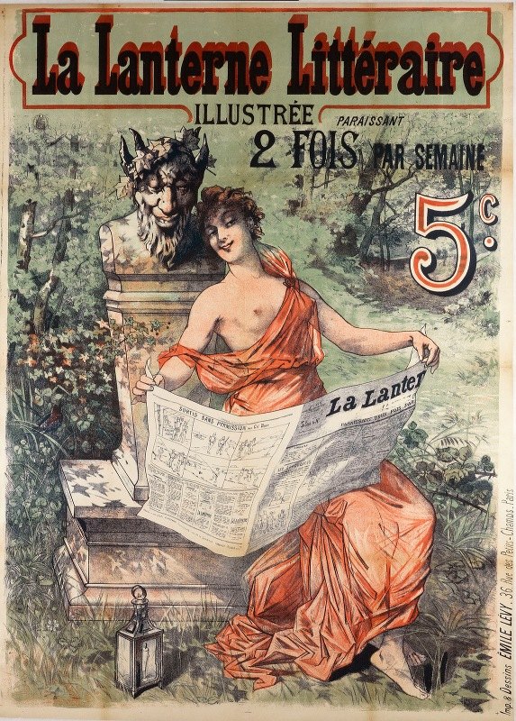 文学灯笼`La Lanterne Littéraire (1892) by Émile Lévy