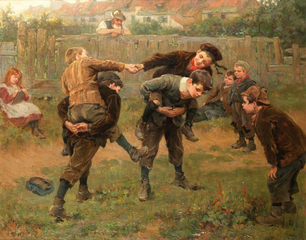 锦标赛`The Tournament (1898) by Ralph Hedley