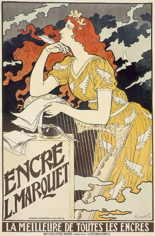 墨水L.Marquet`Encre L. Marquet (1892) by Eugène Grasset