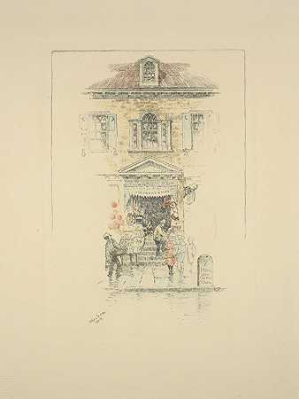 门口，第三大道和122街`Doorway, Third Avenue and 122nd Street (1908) by Charles Frederick William Mielatz