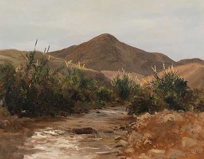 杰里科附近，涉水短裙`Near Jericho, Wady Kilt (1876) by Lockwood de Forest