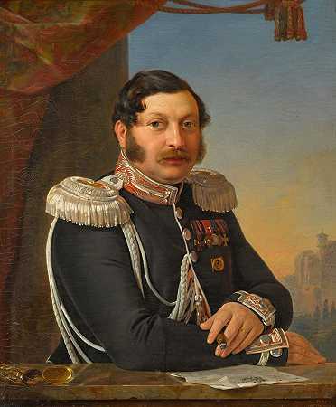 费多尔·切尔尼舍夫肖像`Portrait of Fedor Chernyshev (1845) by Pimen Nikitich Orlov