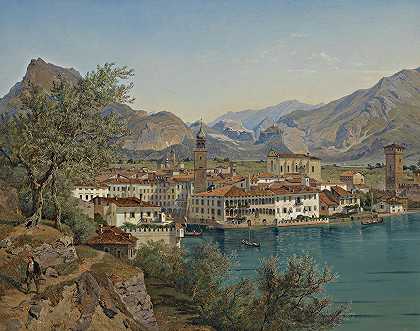 里瓦·阿姆·加德西（加尔达湖上的里瓦景观）`Riva Am Gardasee (View Of Riva On Lake Garda) by Franz Reinhold