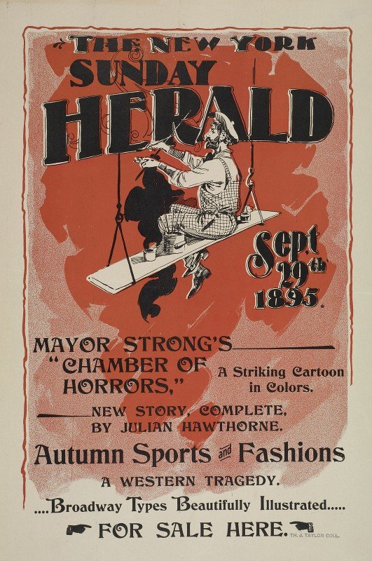《纽约星期日先驱报》。9月29日`The New York Sunday herald. Sept. 29th (1895.)