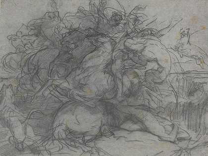 学习惊喜（老虎之战）`Study for Surprise (Battle of the Tigers) (c. 1865) by François-Nicolas Chifflart