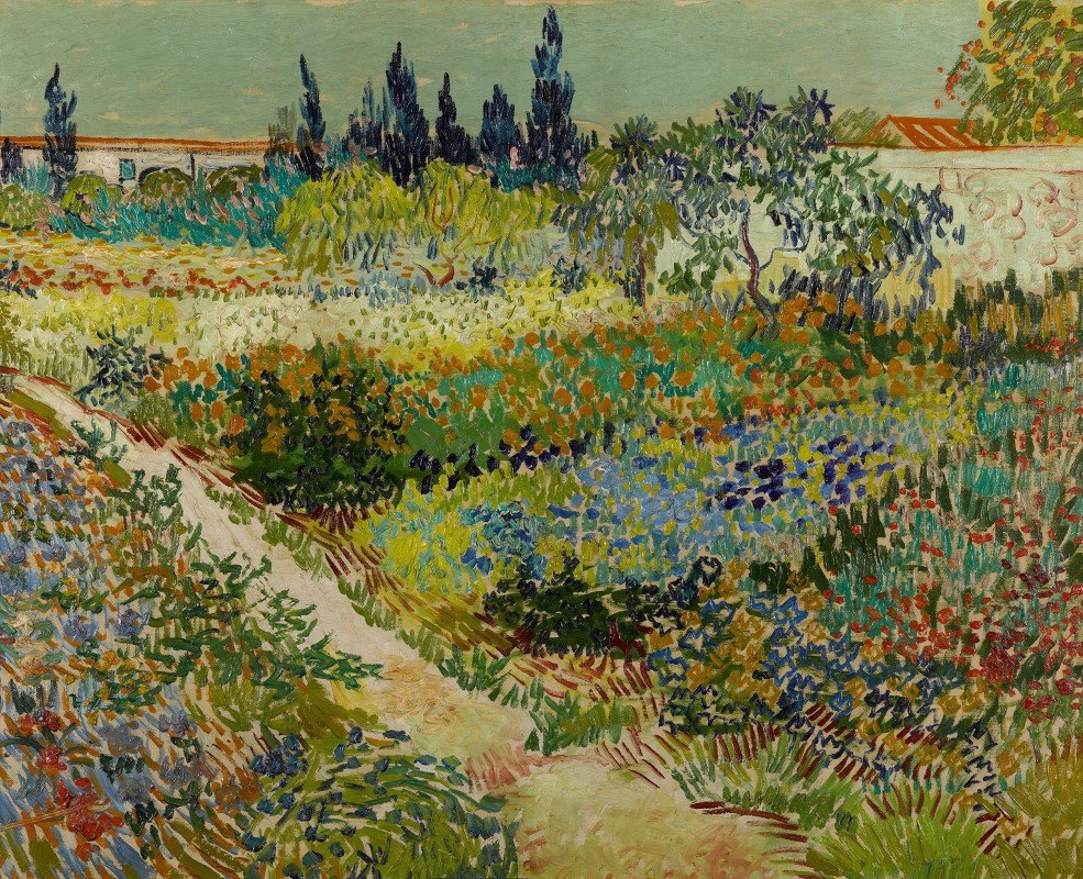 阿尔勒花园`Garden at Arles by Vincent van Gogh