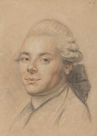 绅士之首（雷克托）`Head of a Gentleman (recto) (1770~1780) by Joseph Ducreux