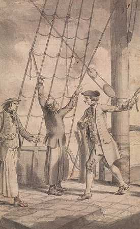 肯尼斯·霍萨克的谋杀案`The Murder of Kenith Hossack by Captain Lowry by Captain Lowry by Samuel Wale