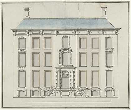 有高人行道的名宅`Voornaam woonhuis met hoge stoep (1752 ~ 1767) by Joseph Massol