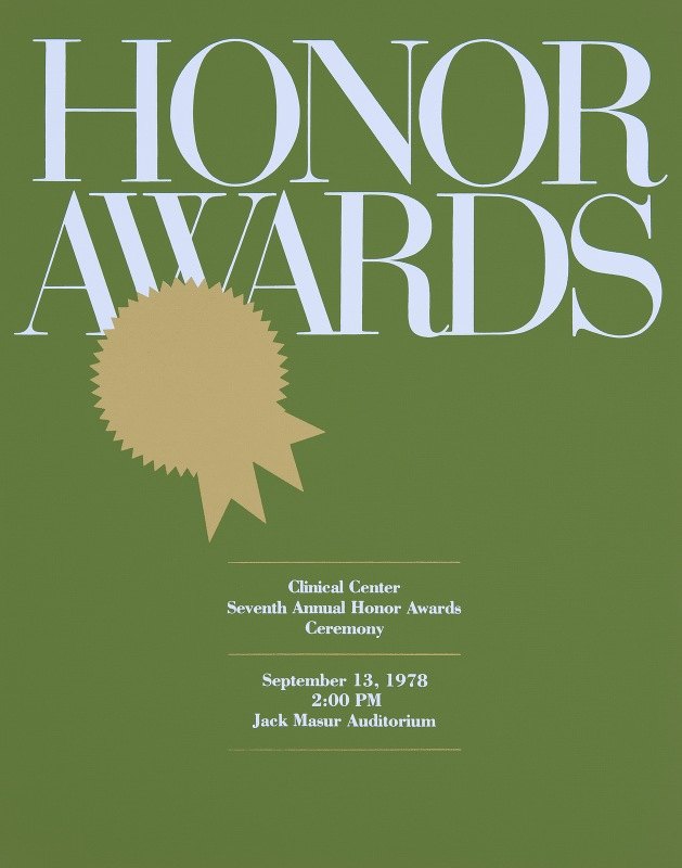 荣誉奖`Honor awards (1978) by National Institutes of Health