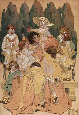 一个孩子诗的花园`A Childs Garden of Verses (1905) by Jessie Willcox Smith