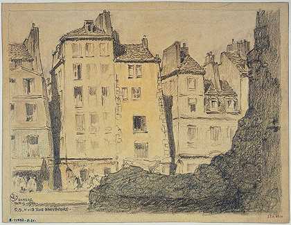 博堡街5号、9号、11号、13号`5, 9, 11, 13 rue Beaubourg (1926) by Ferdinand Boberg