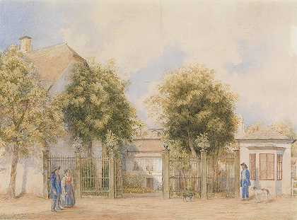 比德梅尔利克斯豪斯`Biedermeierliches Haus (1846) by Franz Alt