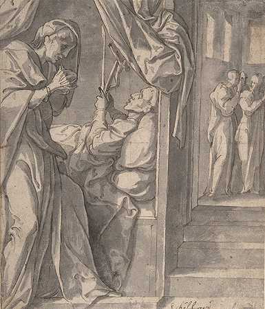 圣希拉里之死`The Death of Saint Hilary (early 16th–mid 16th century) by Jan van Scorel