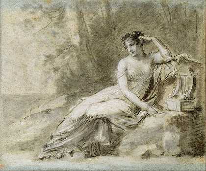 何塞·菲恩皇后肖像研究`Study for a Portrait of Empress Joséphine (1805) by Pierre-Paul Prud;hon