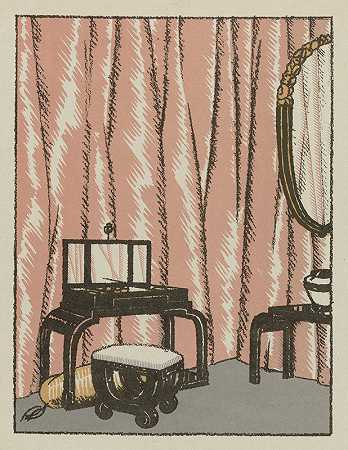 家具和室内装饰。`Furnishings and Interiors. (1920) by Süe et Mare