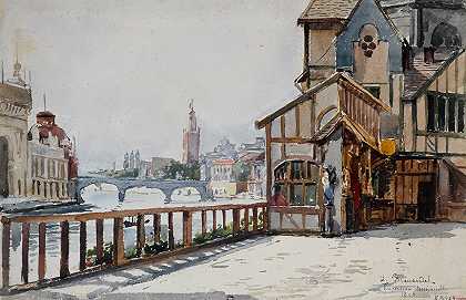 1900年展览，旧巴黎入口`Exposition de 1900, entrée du Vieux Paris (1900) by Laure Brouardel