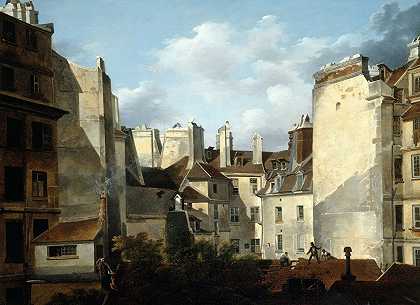 巴黎屋顶`Toits de Paris (1830) by Etienne Bouhot