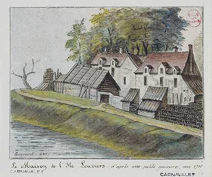 之家卢维耶岛`La maison de lîle Louviers (1801 ~ 1900) by Alfred Bonnardot