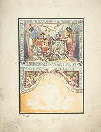 纹章设计`Design for a Coat of Arms (1858) by J. S. Pearse