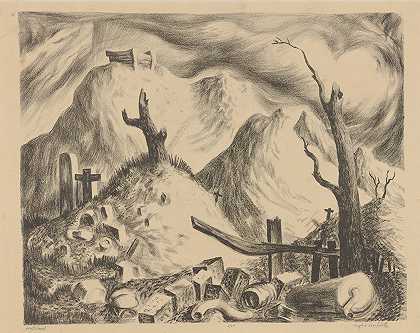 荒地`Wasteland (1939) by Hughie Lee-Smith