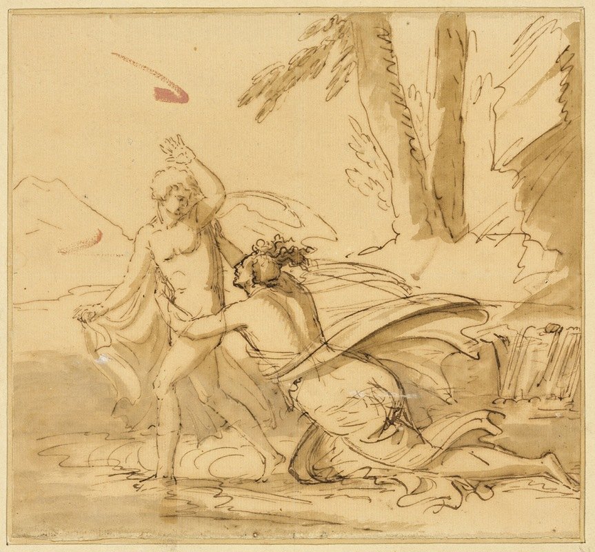 约瑟夫和帕蒂法的妻子`Joseph and Patiphar’s Wife by Benjamin West