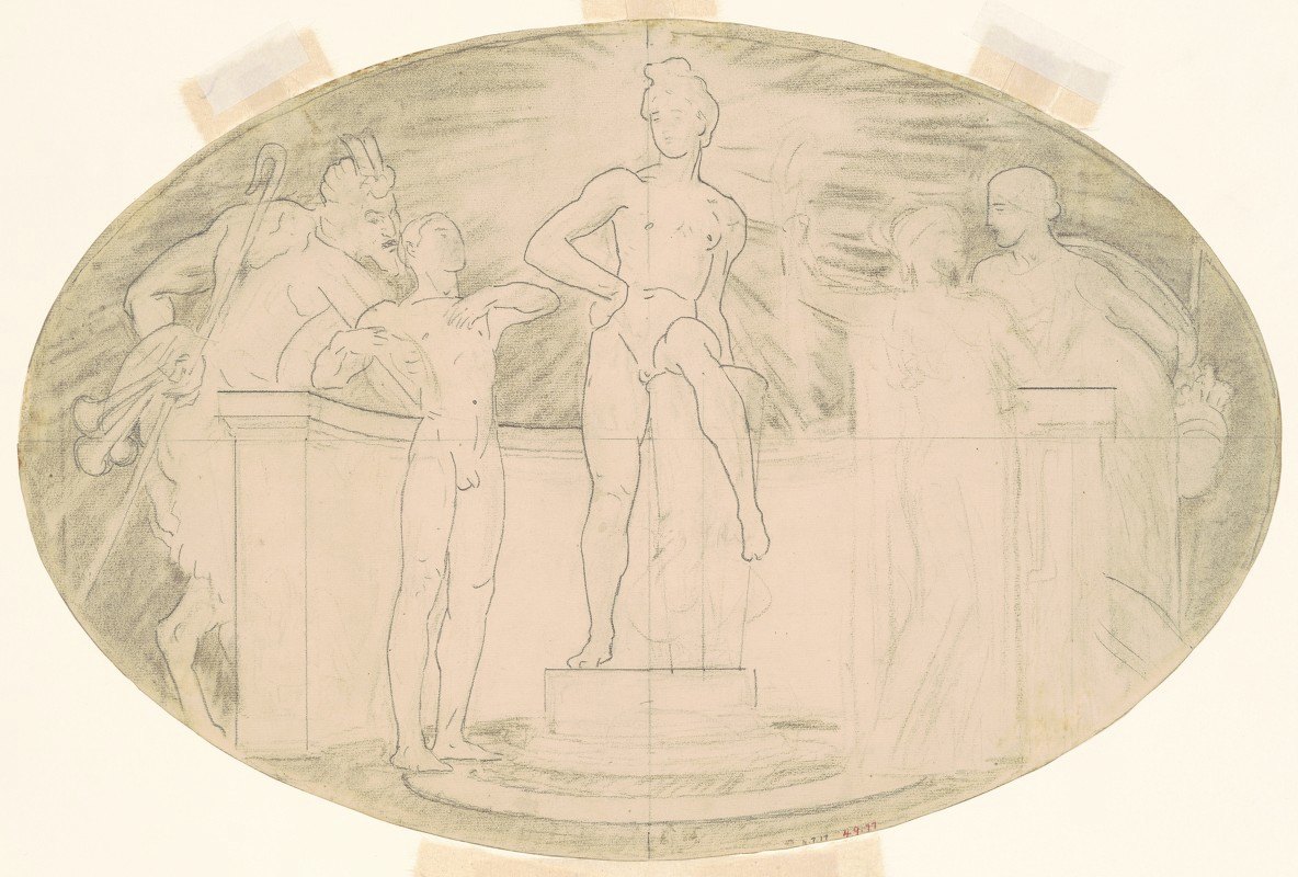学习古典与浪漫艺术`Study for Classic and Romantic Art (c. 1921) by John Singer Sargent