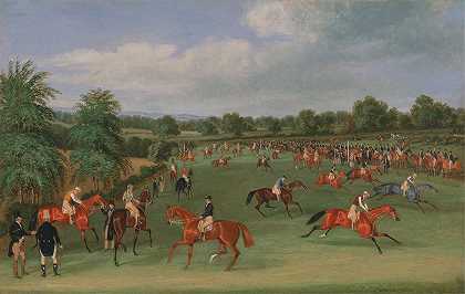 Epsom种族准备开始`Epsom Races; Preparing to Start (1834 ~ 1835) by James Pollard