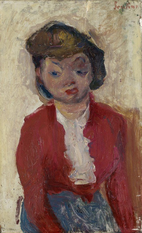 英国年轻女子`Young English Woman (1934) by Chaïm Soutine