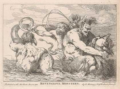 复仇的怪物`Revengeful Monsters (1780) by John Hamilton Mortimer